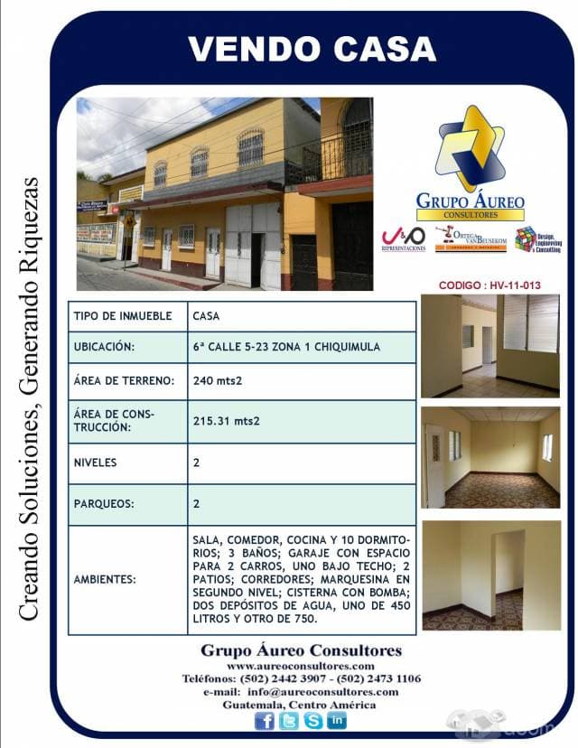 Vendo o Alquilo casa en Chiquimula!! - 1