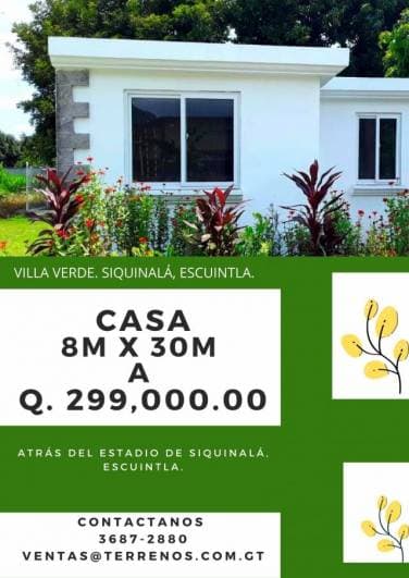 Casas en Siquinala, Escuintla. Guatemala. - 1