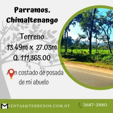 Bonito terreno a la venta en Parramos, Chimaltenango - 1