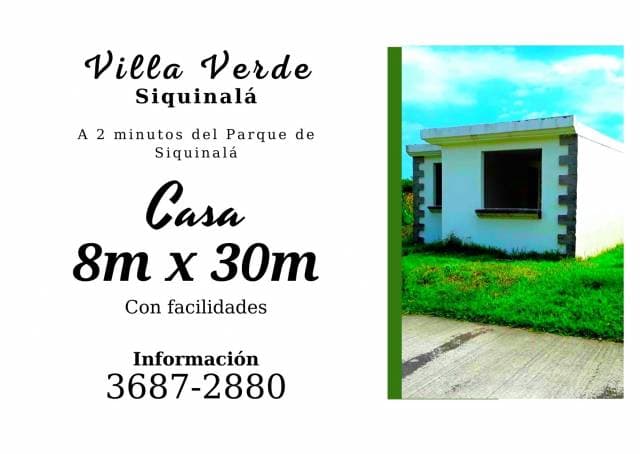 Invierta en una casa en Siquinala, atrás del estadio - 1