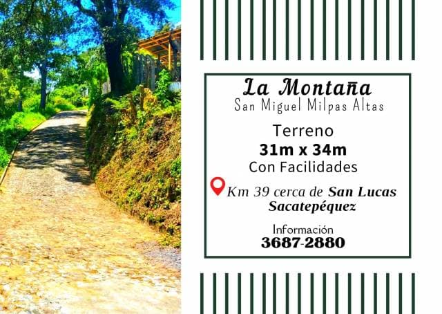 Vendo terreno a 10 minutos de San Lucas Sacatepéquez - 1