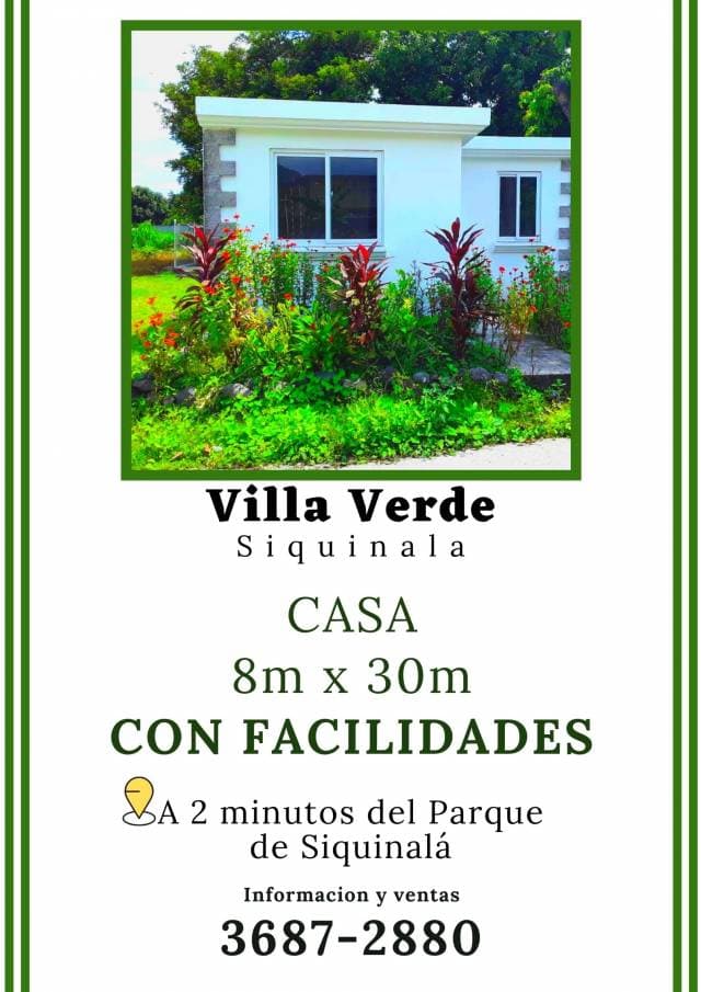 Ten tu casa propia atrás del Estadio de Siquinala, con facilidades - 1