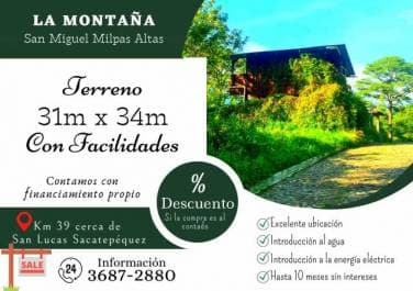 Terrenos en venta cerca de San Lucas Sacatepequez - 1