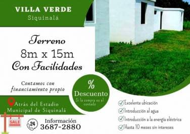 Terrenos en venta atrás del Estadio de Siquinala - 1
