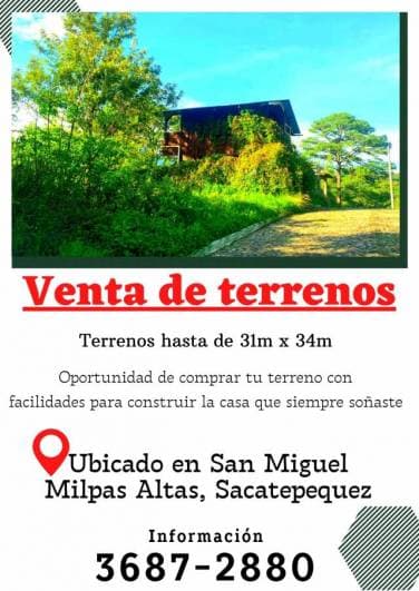 Lotes con facilidades cerca de San Lucas Sacatepéquez - 1