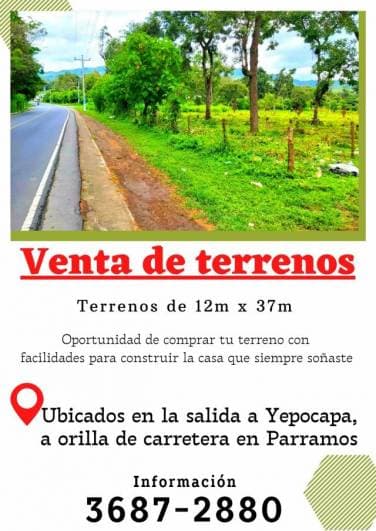 Lotes con facilidades cerca del Parque de Parramos - 1