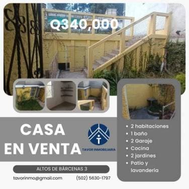 Casa vendo en Altos de Barcenas 3, zona 3 Villa Nueva - 1