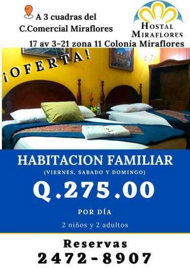 Hostal Miraflores, hospédate con tu familia cerca de lugares recreativos - 1