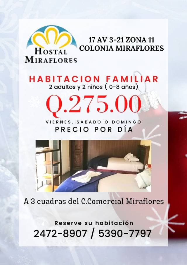 Hostal Miraflores, te ofrece un hospedaje familiar - 1