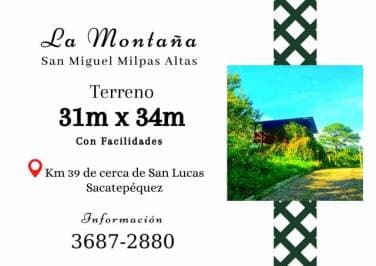 Vendo terreno en San Miguel Milpas Altas - 1