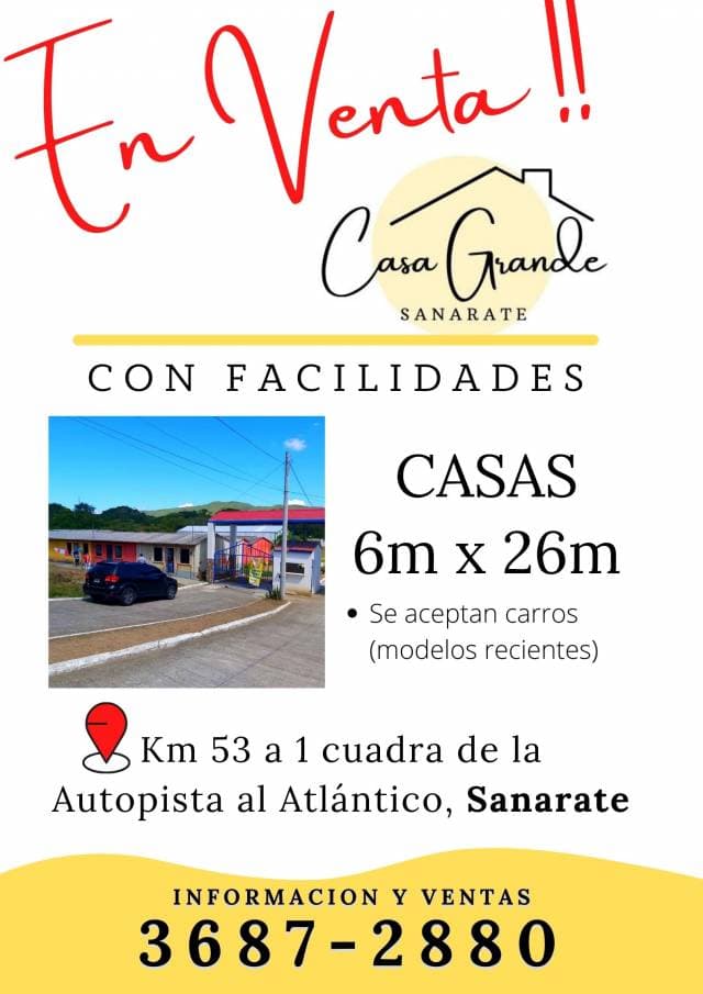 Vive a una cuadra de la Autopista al Atlántico, Sanarate - 1
