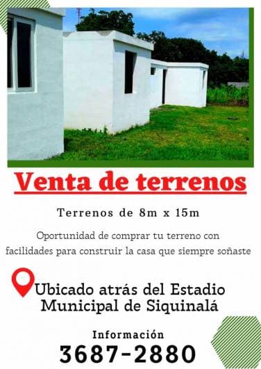 Lotes con facilidades atrás del Estadio de Siquinala - 1
