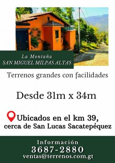 Terrenos a buen precio cerca de San Lucas Sacatepéquez - 1